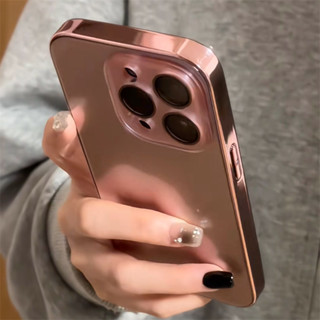  Cao Cấp Kính Đá Cao Cấp Mạ Điện Thân Thiện Với Da Bề Mặt Mịn Vỏ Điện Thoại Cho iPhone 16Pro Max 15 14 13 12 11 Pro Plus Ice Sensation Vỏ Bảo Vệ Ống Kính Pha Lê 