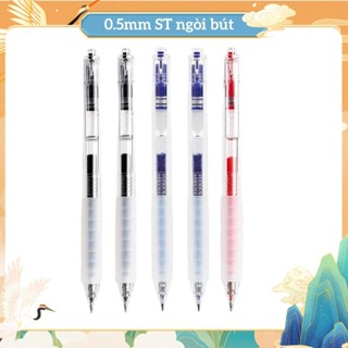  Bộ 5 Bút Gel 0.5mm Ngòi Mảnh – Mực Đen Xanh Đỏ Viết Trơn Nhanh Khô Dùng Cho Học Sinh Sinh Viên Văn Phòng Thi Cử 