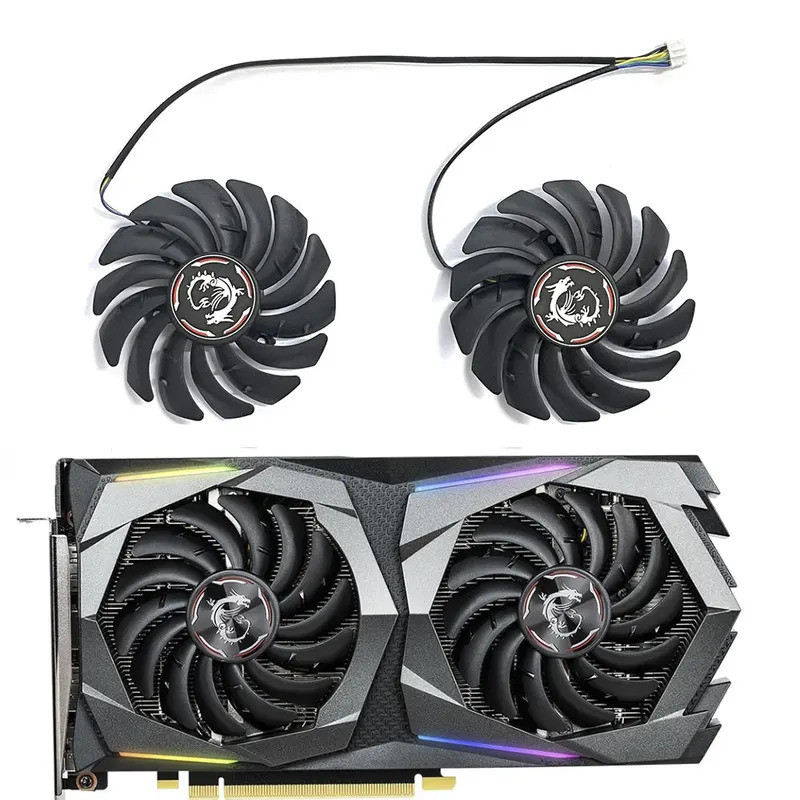 2 Cái / lốc PLD09210S12HH Quạt Làm Mát Thẻ GPU Cho MSI GeForce GTX 1650 Super 1660 1660Ti GAMING X C