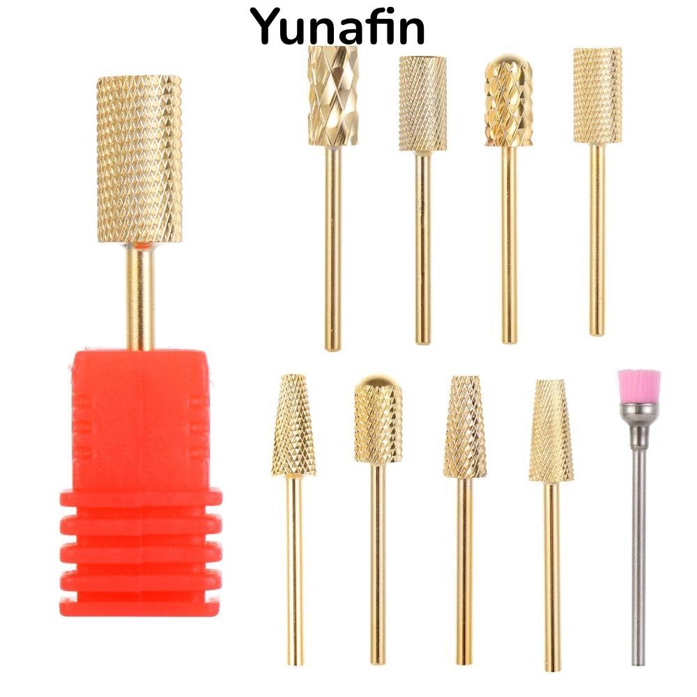 YUNAFIN 3 / 32 inch Shank Nail Art Tools File Drill Bit Cone Carbide Bit Vonfram thép cacbua