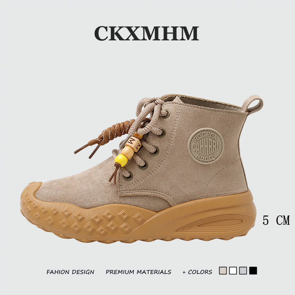 Giày bốt ngắn bằng da nữ CKXMHM 35-40 Giày bốt nữ phong cách Bohemian