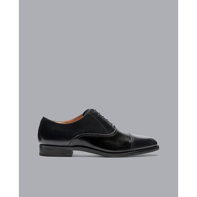 CHARLES TYRWHITT - Giày oxford nam mũi nhọn Leather_SHC0246-BLK