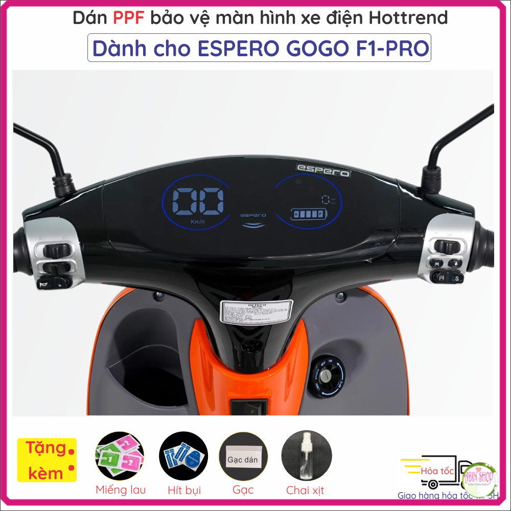 Miếng dán màn hình mặt đồng hồ xe điện ESPERO GOGO-F1 Pro Gogo F1 F 1 F1Pro loại PPF trong suốt cao 