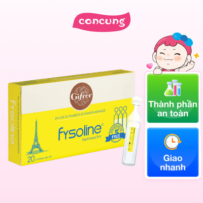 Dung dịch vệ sinh mũi cho người cảm lạnh và viêm mũi Fysoline(20 ống/ hộp)(New)