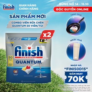 Combo 2 Viên Rửa Chén Bát Finish Powerball Quantum 50 viên