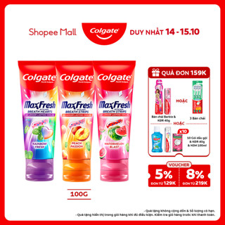 Kem đánh răng Colgate MaxFresh Hương nhiệt đới, tinh thể cầu vồng the mát 100g/ tuýp