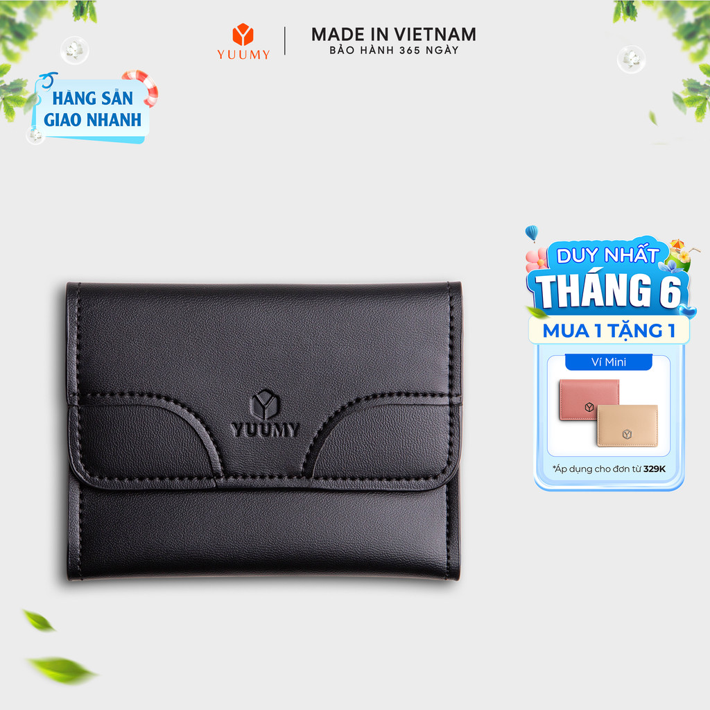 Ví Yuumy ( Thời trang nữ kiểu cầm tay dáng ngắn - Ví da Mellow YV40)