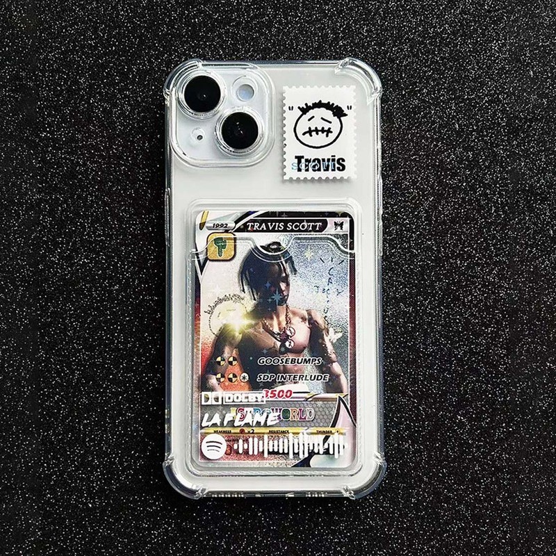 Chính Hãng Trong Suốt Đựng Thẻ Ốp Lưng Điện Thoại travis scott Niche Hip Hop Apple iphone15pro Dạo P