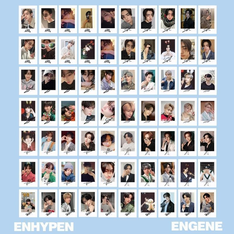 ENHYPEN Hàng Hóa Thẻ Ảnh Polaroid Thẻ Ảnh Tự Chế Khung Trắng Thẻ Park Seung-hun Liang Zhen-won Li Xi