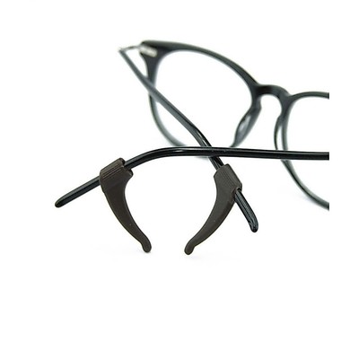 Móc gọng kính cận nam nữ thời trang chống trượt màu đen, trong bằng silicon dẻo