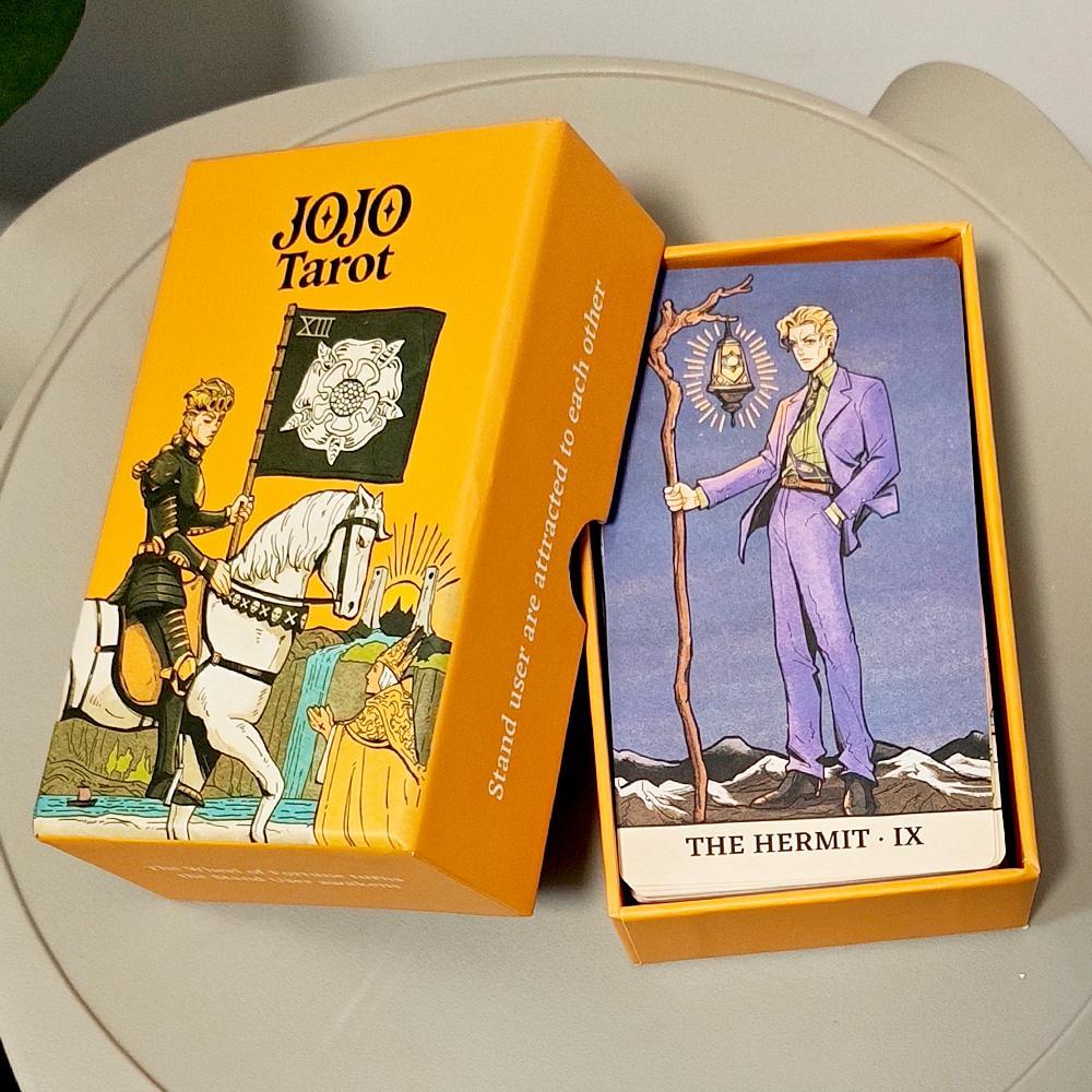 Bộ bài Tarot JOJO trong hộp cứng, 80 chiếc 12x7cm Bộ bài Tarot Anime dập nổi hai mặt Bộ bài Tarot Bi