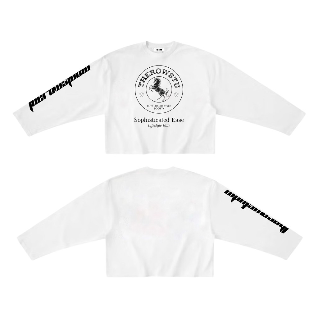 [Ver2] Áo Thun Tay Dài Long Sleeve Boxy THEROW 250gsm Form Rộng Cổ Tròn Unisex Nam Nữ Basic | BigBuy360 - bigbuy360.vn