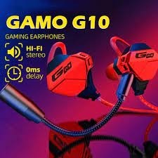 Tai nghe chân G10 chân 3.5 đỏ_BH 3 tháng