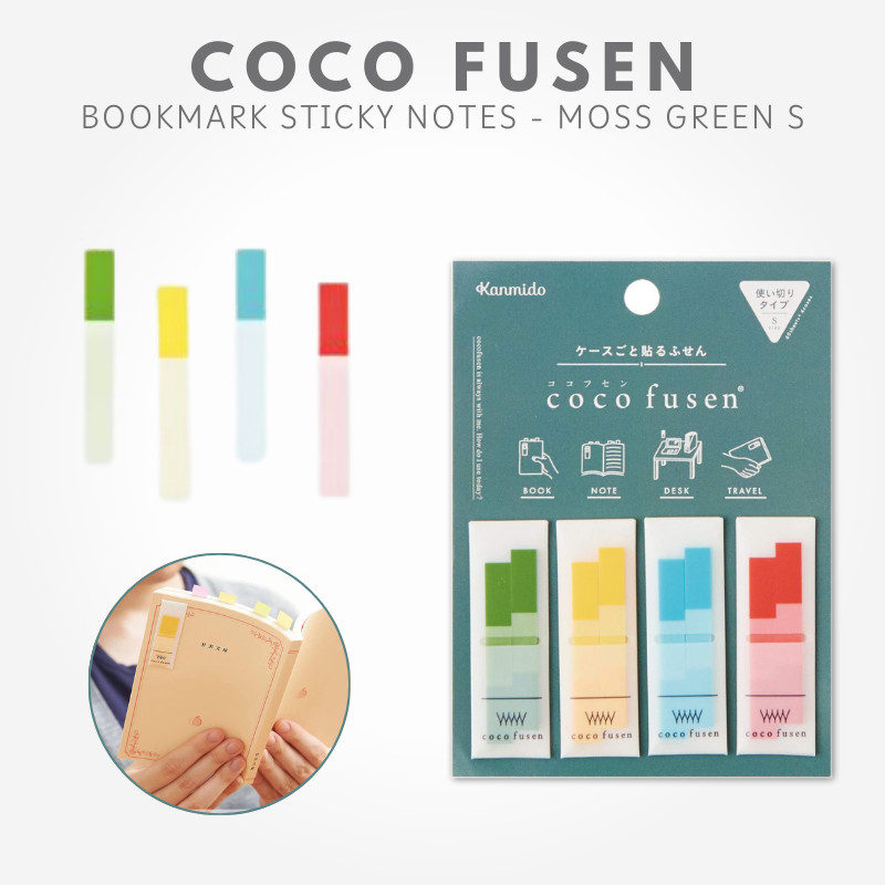 Kanmi-do Coco Fusen Bookmark Sticky Notes - Moss Green S