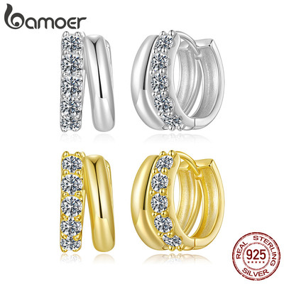 Bông tai hai lớp moissanite bạc 925, trang sức nữ sang trọng, quà tặng hoàn hảo