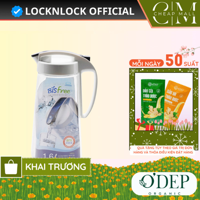 Bình nước LocknLock One Touch 1.6L Chính hãng ABF631 - CHEAP CSA