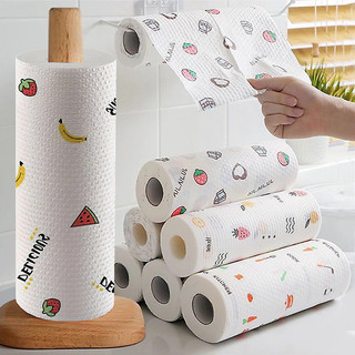 [COMBO] 5 CUỘN Khăn lau bếp đa năng Họa tiết 20CM X 25 CM siêu dai, thẩm hút tốt, có thể tái sử dụng/ nhựa nhập khẩu