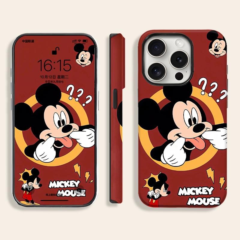 Ốp Điện Thoại Họa Tiết Chuột Mickey, Dễ Thương Và Vui Nhộn, D82, Cho iPhone 16 Pro Max, 17 Pro, 15, 