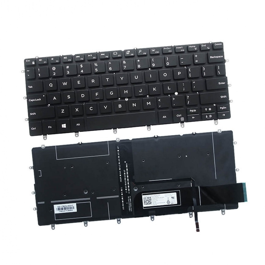 Bàn phím laptop Dell XPS 13 7390 9305 9370 9380, XPS 7390, XPS 9305, XPS 13 9370, 13 9380 ĐEN (CÓ ĐÈ