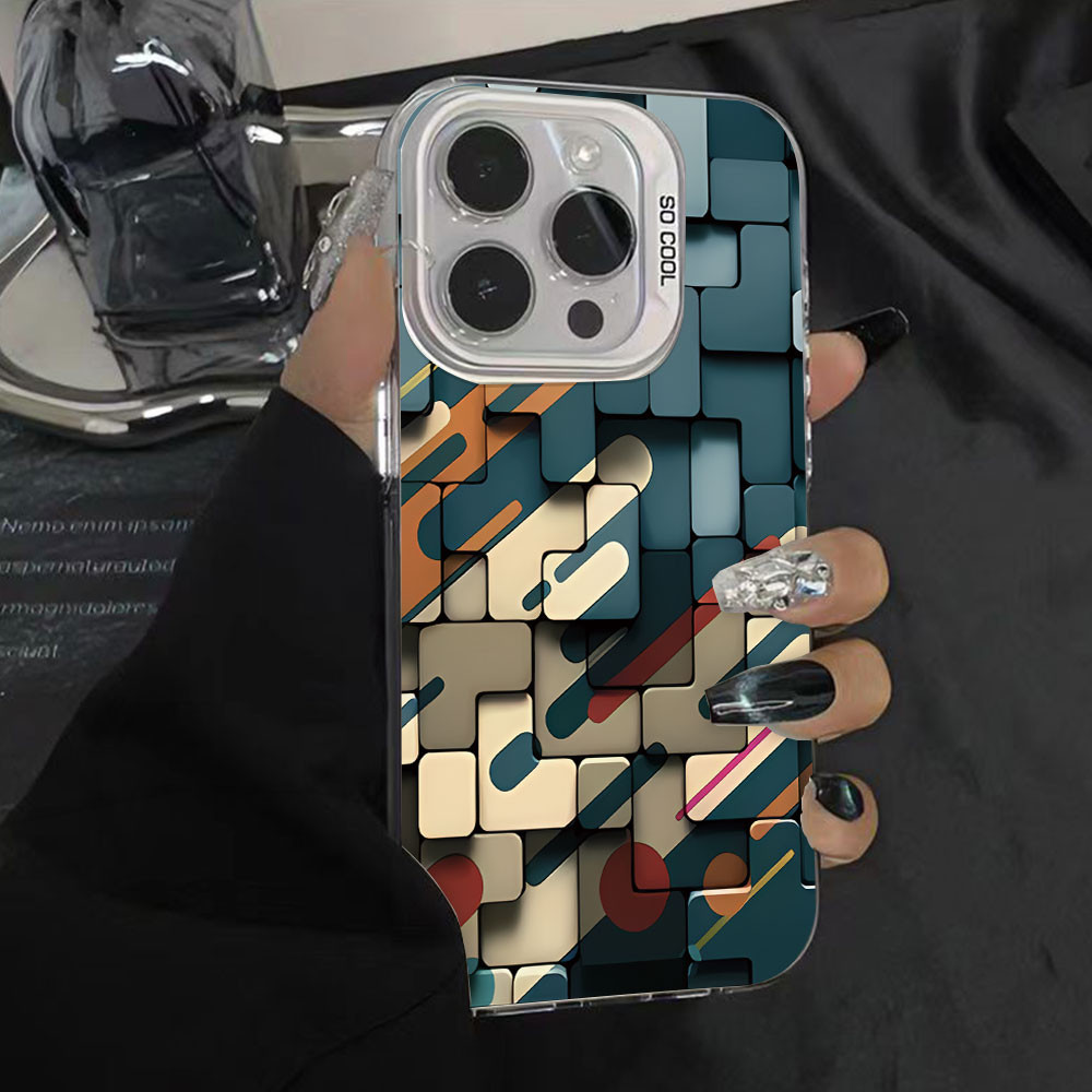 Ốp Cho Samsung Galaxy A17 5G A07 Họa Tiết Lưới Sang Trọng Cặp Đôi Phong Cách Bạc IMD Ốp Lưng Điện Th