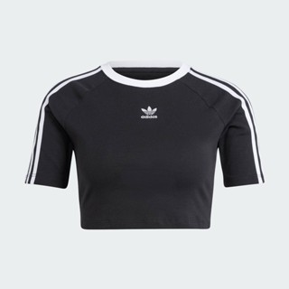 adidas Phong cách sống Áo Baby Tee 3 Sọc Nữ Đen IU2532