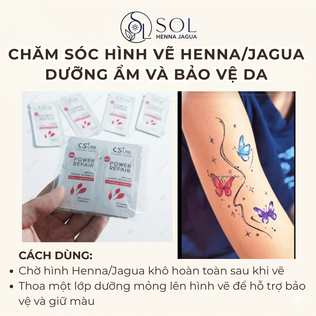 Dưỡng CSLAB Hàn Quốc – Phụ Kiện Giữ Màu Hình Vẽ Henna & Jagua Bền Đẹp