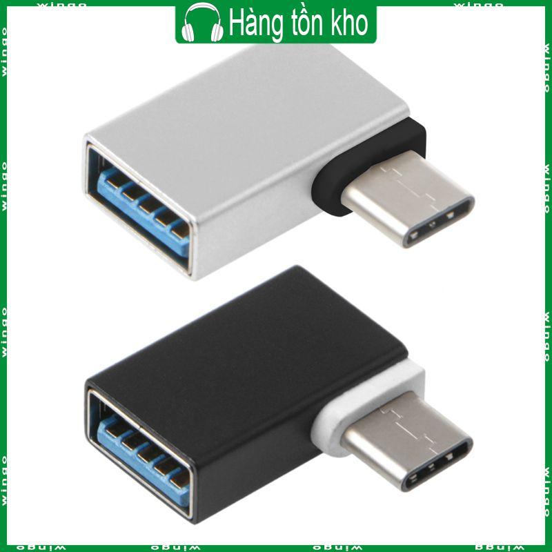 90 Degree Type C To USB 3.0 Female Data OTG Converter For  Android Phone