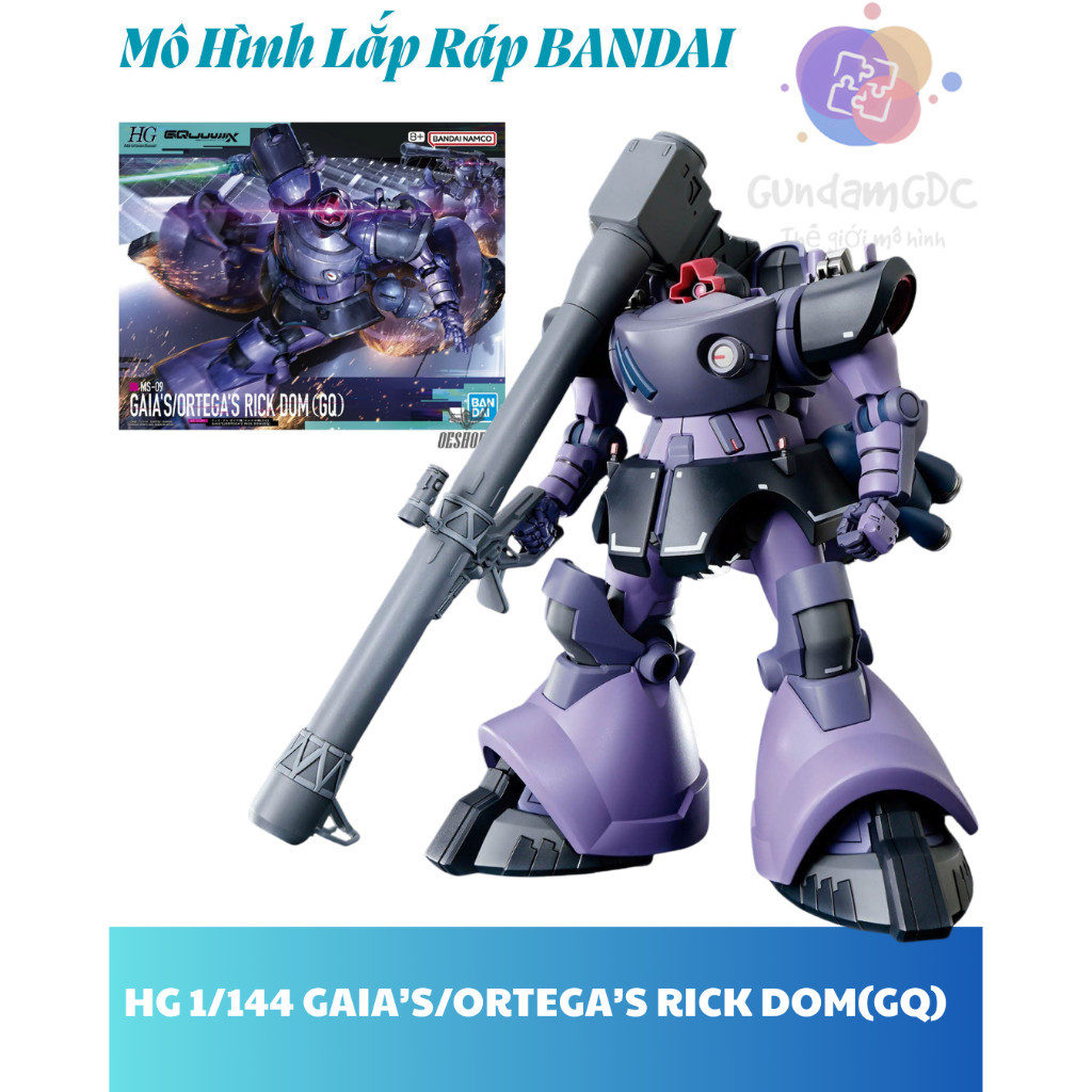 Mô hình lắp ráp Gundam HG 1/144 GAIA’S/ORTEGA’S RICK DOM(GQ) Bandai 4573102688682