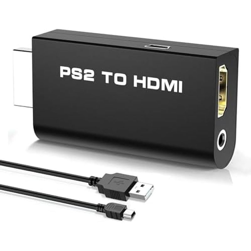 Bộ chuyển đổi PS2 sang HDMI MỚI, Bộ chuyển đổi Video với đầu ra âm thanh 3,5 mm cho màn hình HDMI HD