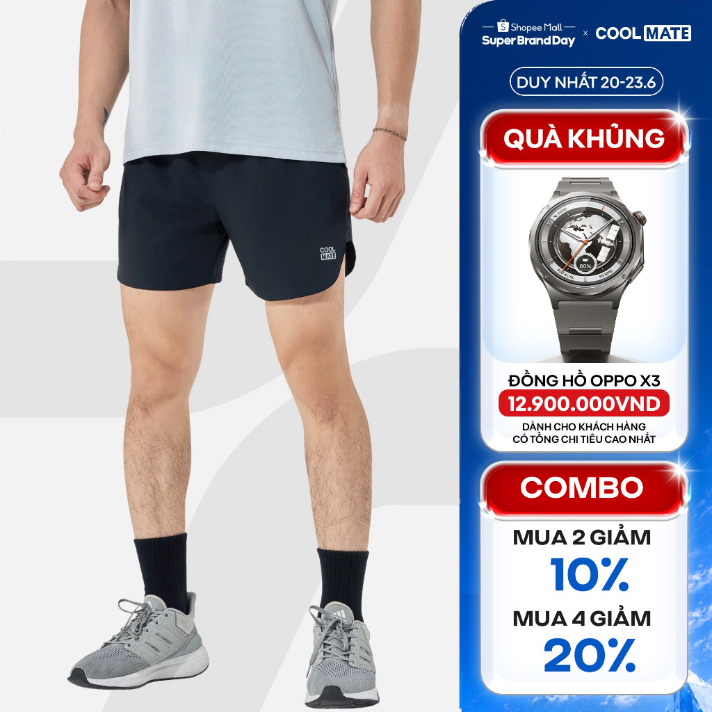 [MUA 4 GIẢM 20%]Quần short nam thể thao Maxcool chạy bộ, tập gym, Pickleball thoáng khí, thoải mái Coolmate | BigBuy360 - bigbuy360.vn