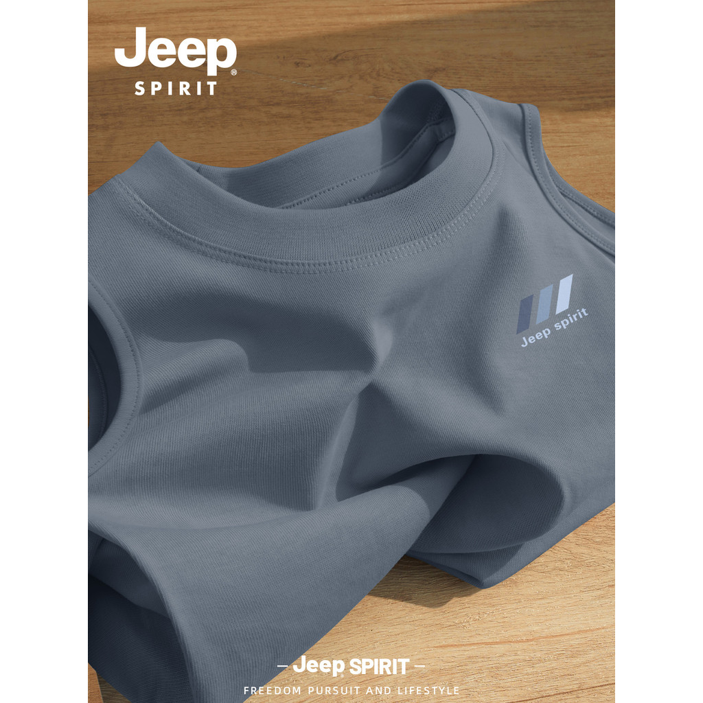 Jeep Jeep Jeep Cotton Nguyên Chất Áo Khoác Nam Thể Thao Mùa Hè 2026 Sắt Xám Chất Lượng Cao Áo Thun N