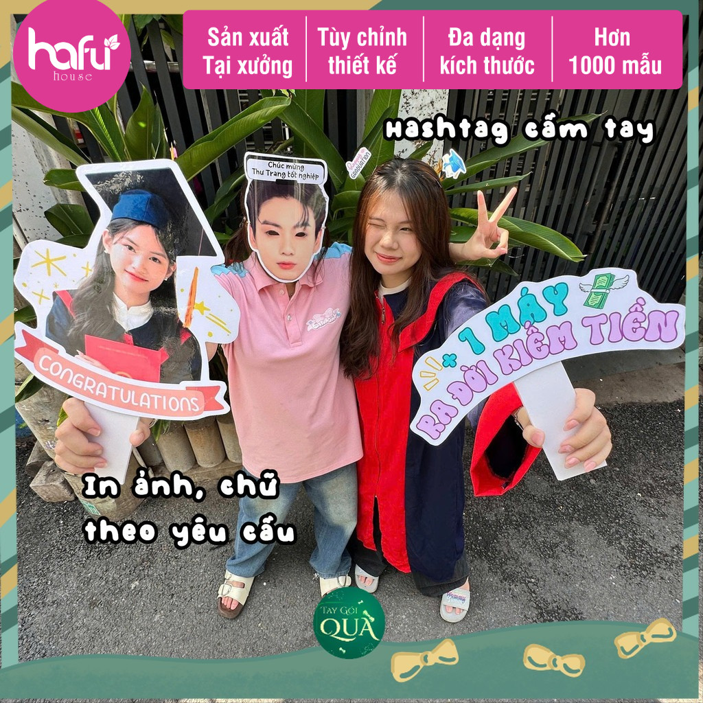 Hashtag cầm tay check in lễ Tốt nghiệp, quà tốt nghiệp siu đáng iu - Hafu House - Hafu Decor
