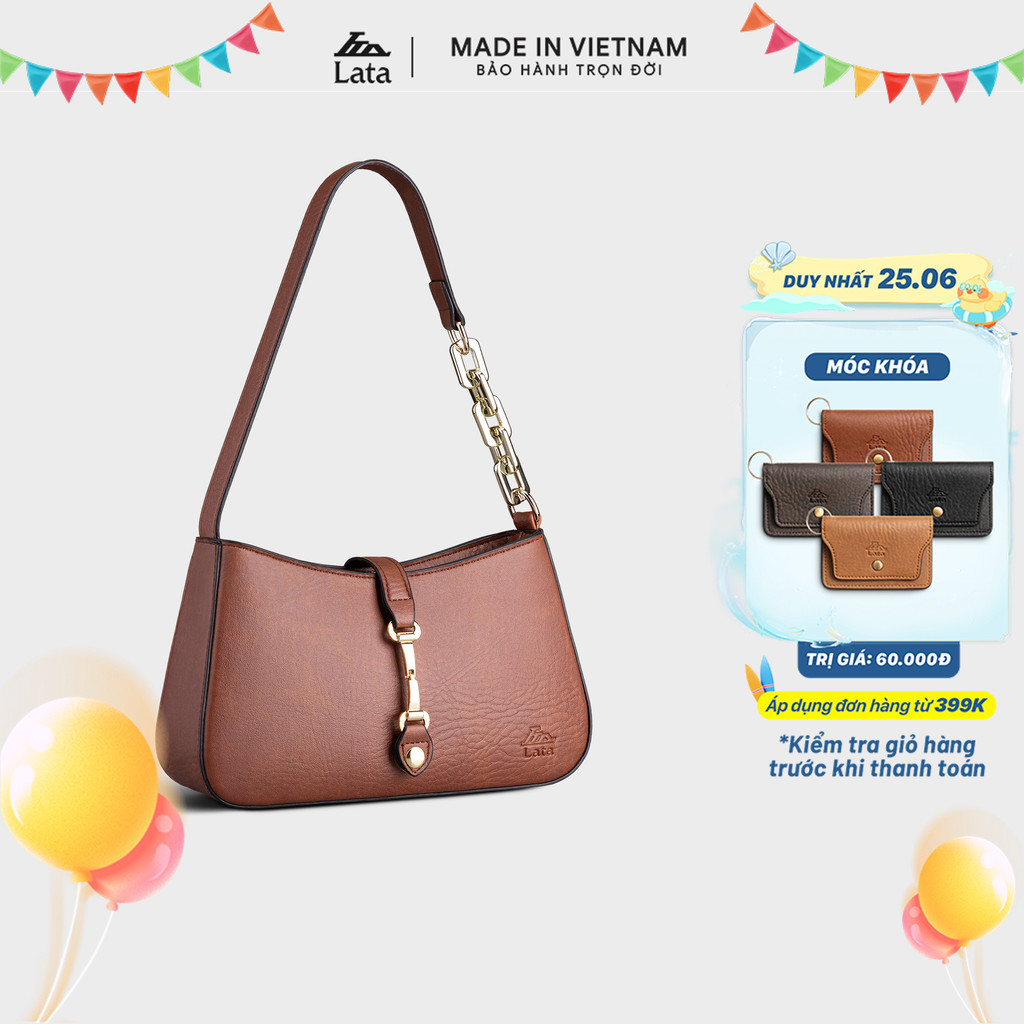 Túi Lata (Thời trang nữ dự tiệc size 24 - Túi đeo vai da HN108)