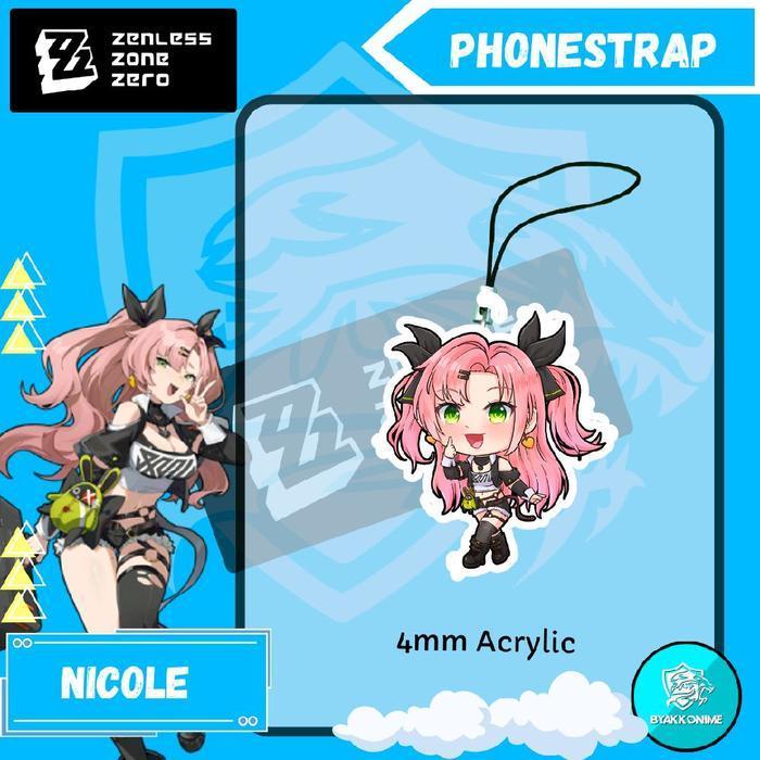 PHONE STRAP HP ANIME - Zenless Zone Zero PhoneStrap Acrylic | Nicole Demara, Ellen Joe - Nicole Dema