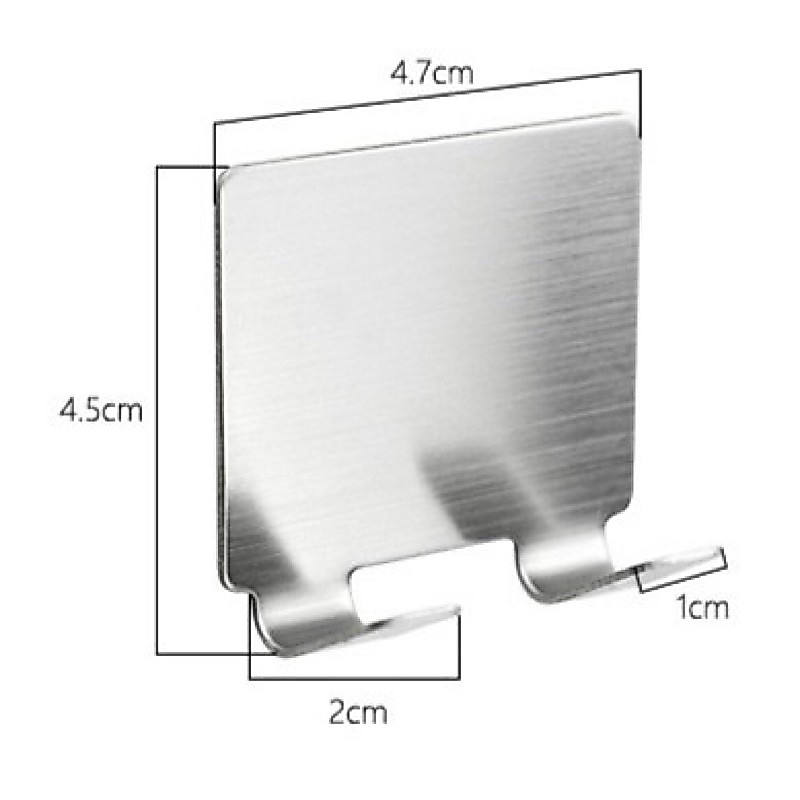 Móc treo dán tường inox siêu chắc (móc đôi)