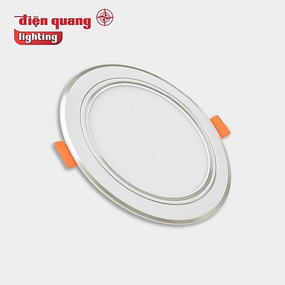 Bộ đèn LED Panel tròn Điện Quang ĐQ LEDPN04 09 S110 ( 9W, viền bạc, Ø110 )