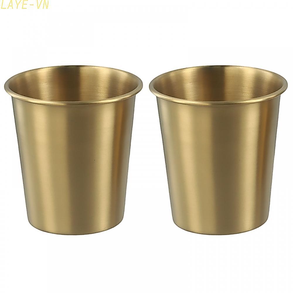 Sleek Design 2PC Copper Drinking Water Glass Cup Tumbler Mug for Ayurveda Health