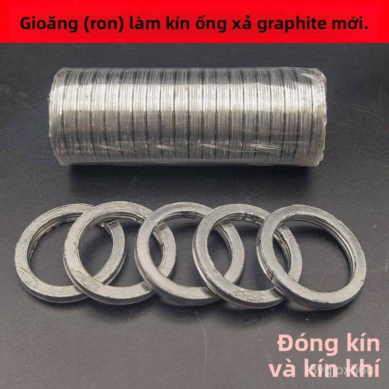Ron cổ pô xe máy Wave Dream 110cc 125cc gioăng đệm kín chống xì khói đầu nòng xe ba gác