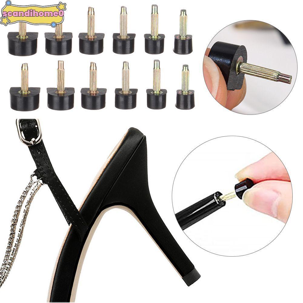 SCANDIHOME0 10 Chiếc Giày Cao Gót Đầu Dowel Nâng Gót Chặn Bảo Vệ Sửa Chữa Giày Cao Gót Sửa Chữa Chân