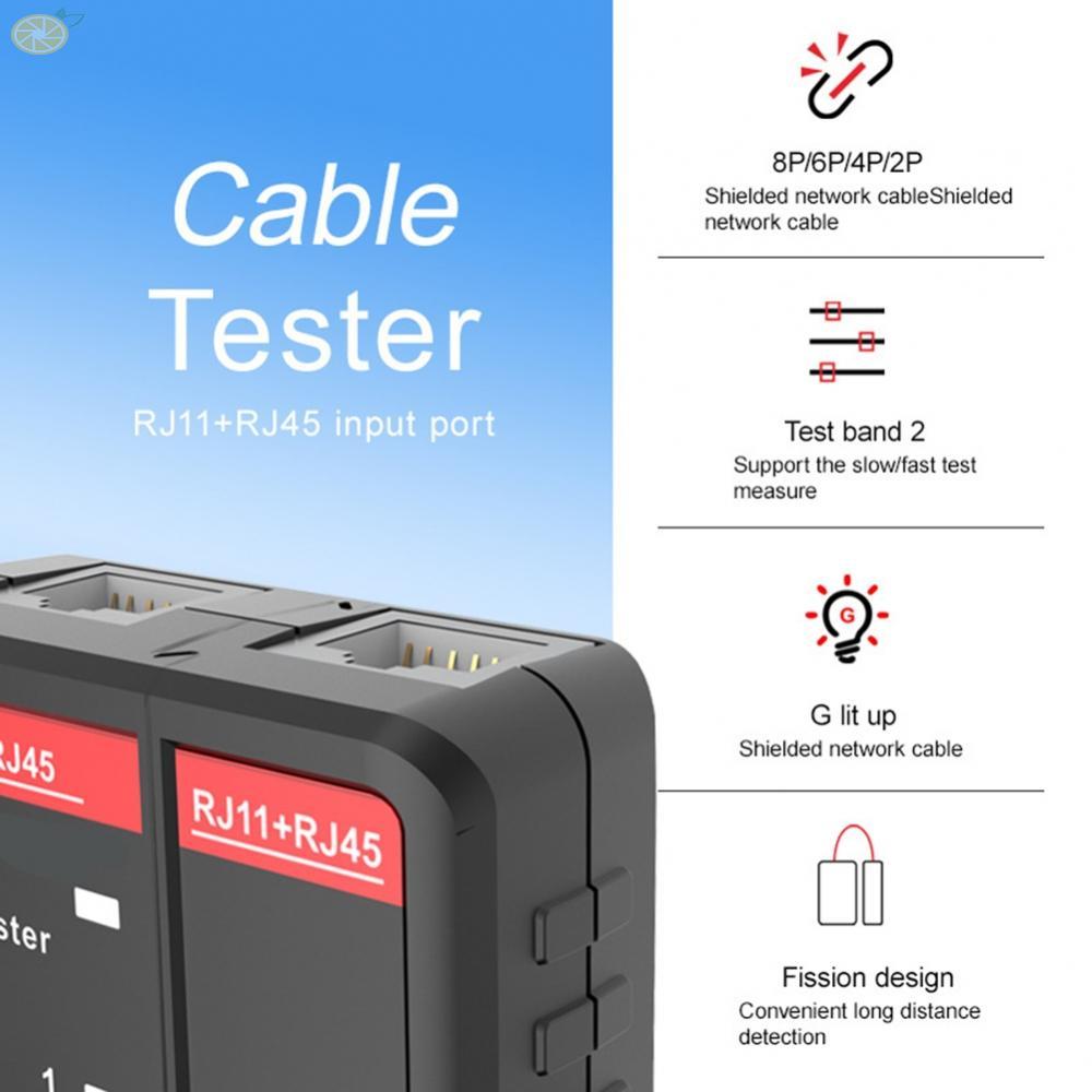 Bộ kiểm tra cáp HT812A Tương thích với cáp LAN RJ45 và đường dây điện thoại RJ11