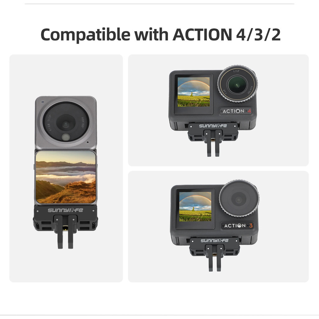 Dành cho DJI Osmo Action 4 / 3 / 2 Tấm nhả nhanh có thể gập lại cho phụ kiện mở rộng máy ảnh DJI Act
