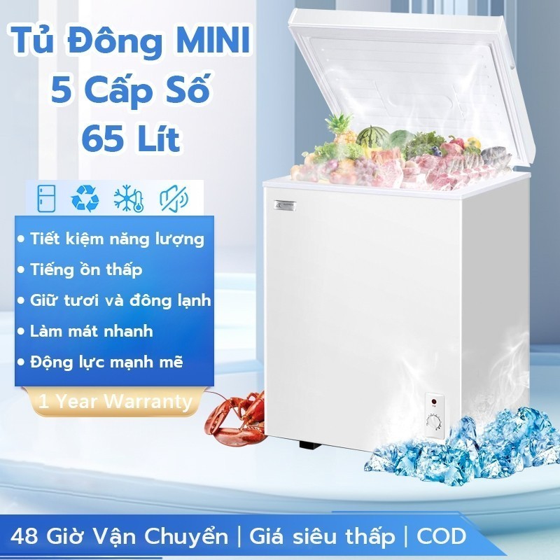 BH12 tháng Tủ đông mini 13.5 KG đa năng 60 lít dùng trữ sữa ,thực phẩm thịt cá điều chỉnh điều chỉnh đa năng