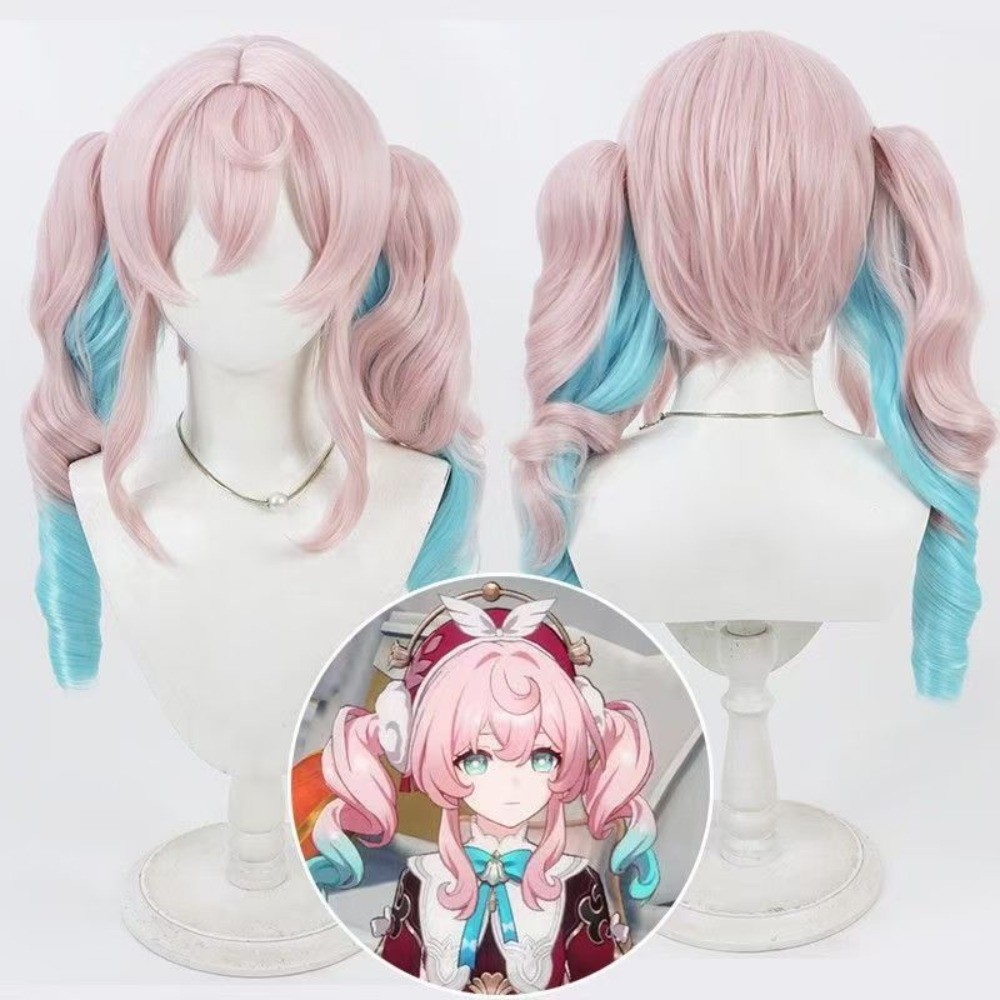 Honkai: Star Rail Hyacine Cosplay Tóc Giả Dài 48cm Đuôi Ngựa Chịu Nhiệt Tóc Tổng Hợp