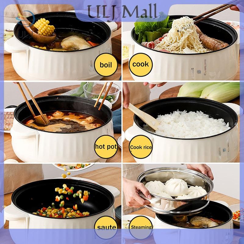 Chảo rán điện đa chức năng ULJ 1.7 / 3.2 / 3.7L Nồi nấu chậm chống dính Dụng cụ nhà bếp Lẩu điện dung tích lớn.