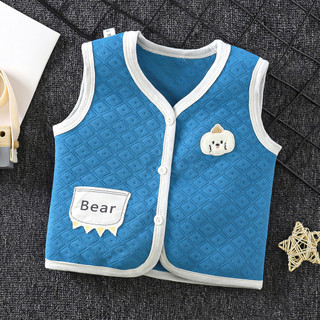 【YAOEENH】80-120CM Mùa Thu Trẻ Em Hoạt Hình Ba Lớp Ấm Chăn Áo Vest Bé Trai Bé Gái Nút Cardigan Áo Có Sẵn Vận Chuyển Nhanh