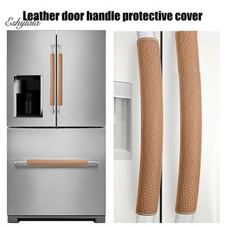 Eshylala 2 Chiếc Da PU Tủ Lạnh Tay Nắm Cửa Có Thể Điều Chỉnh Tủ Lạnh Tay Nắm Cửa Bao Thiết Bị Bảo Vệ Tay Cầm Có Hộ Gia Đình Eshylala