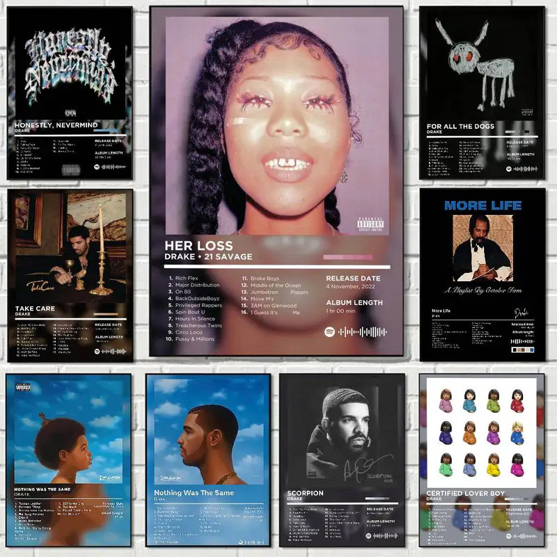 Drake Album Trang Trí Poster In A5 A4 A3 A2 Nghệ Thuật Treo Tường Trang Trí Cho Phòng Văn Phòng Cho 