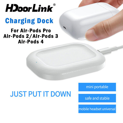 HdoorLink Cho Air-Pods Tấm sạc từ tính Air-pod Pro / 2 / 3 / 4 Đế sạc Tai nghe không dây