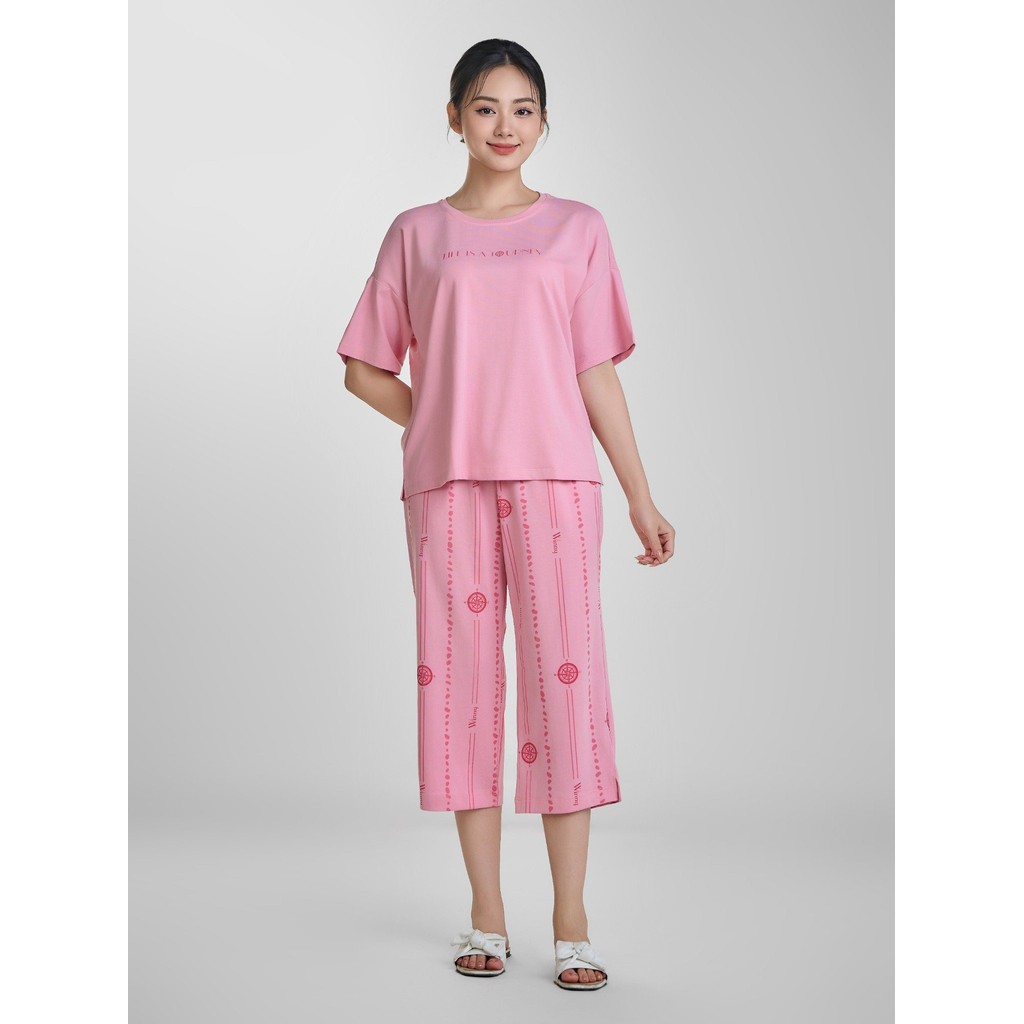 Bộ đồ mặc nhà WINNY Cotton quần lửng tay ngắn - 1MNCT24118N