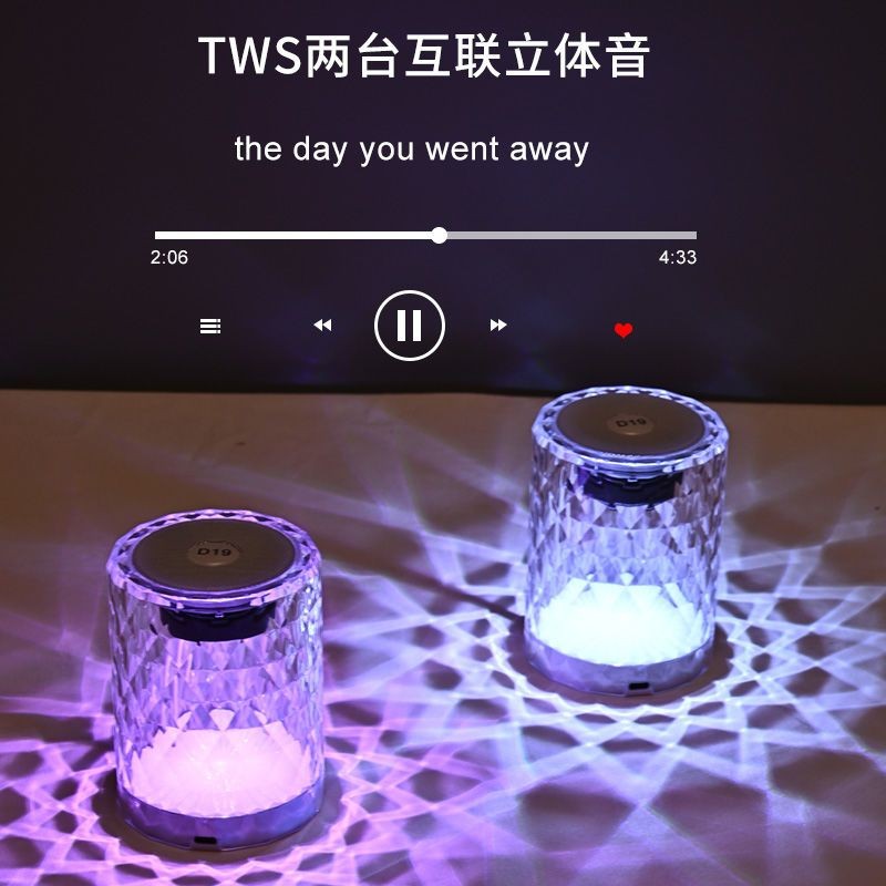 Sản phẩm mới Hàng có sẵn AI Smart Audio Crystal Light Loa điều khiển bằng giọng nói AI di động ngoài